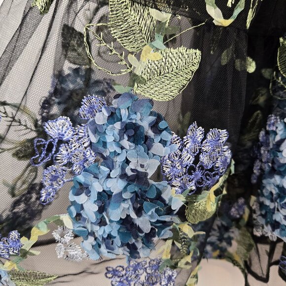 Dress the Population Paulette Floral Midi Dress Women's Size XS Extra Small NEW - Picture 6 of 12